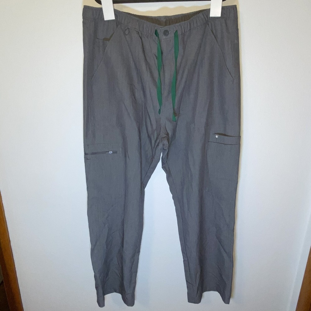 FIGS Scrub Pants XL Extra Large‎ Technical Collection Gray Draw String Inseam 30